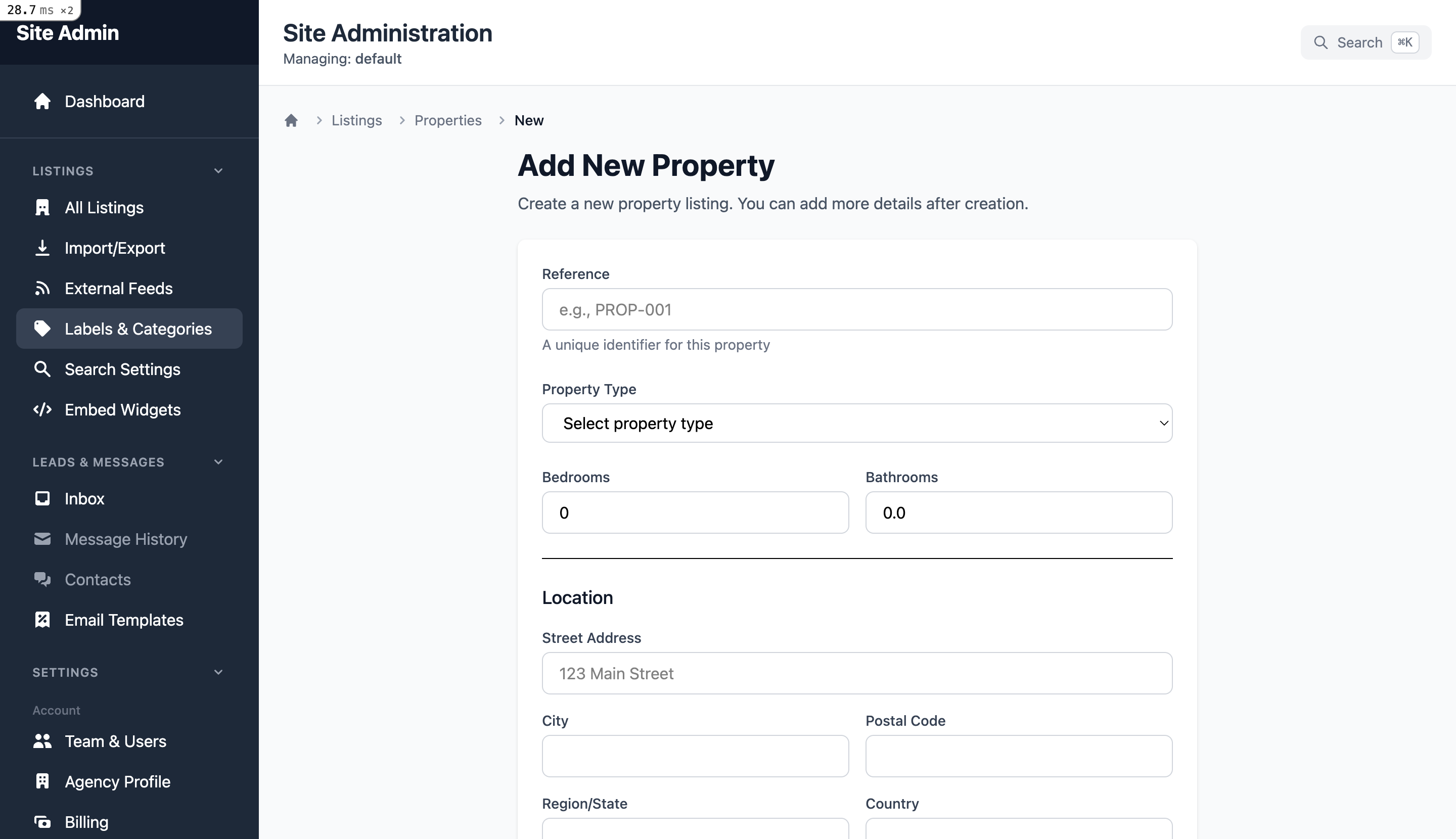 Add New Property Form